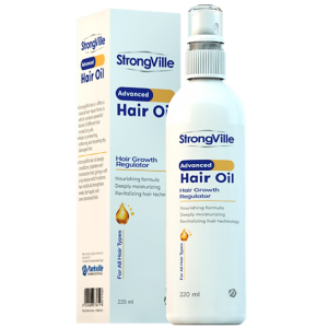 StrongVille Hair Oil Advanced Hair Growth Regulator ( jojoba Oil + Coconut Oil + Almond Oil + Olive Oil + Snake Oil + Wheat Germ oil + Caffeine + Vitamin E ) 220 ml